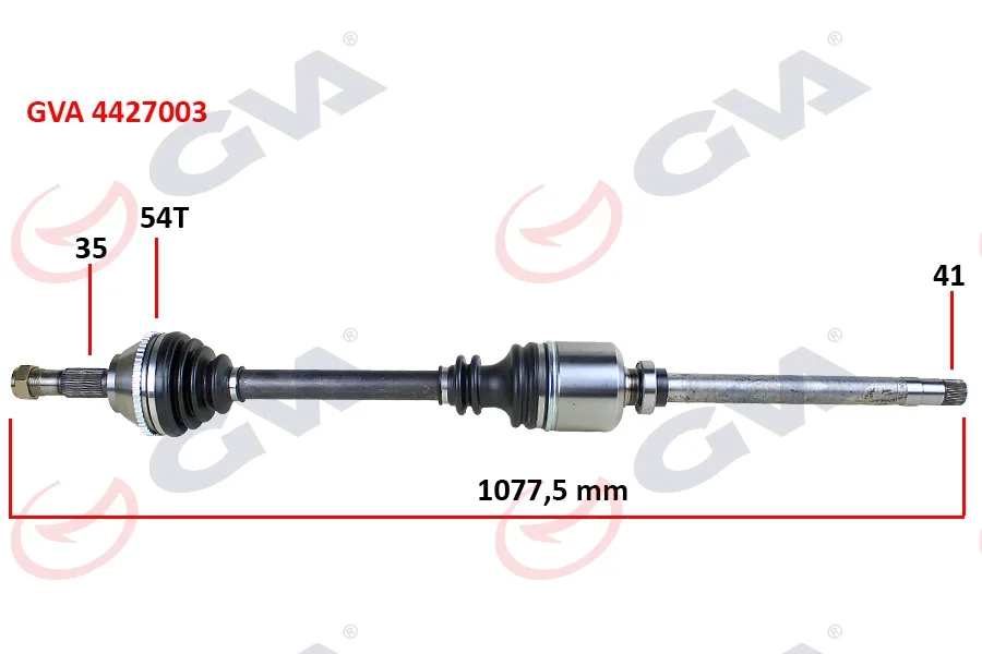 Komple Aks Sağ DUCATO - BOXER - JUMPER 2.5 D 1994-2002 18Q ABS Li 54DİŞ 1085MM