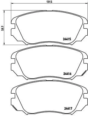Ön Fren Balatası Insignia A 2008-2017 Malibu 2012 Saab 9.5 2010-2012 296 MM 16 İnç Jant