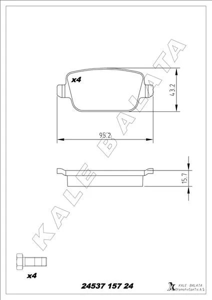 Fren Balatası Arka Land Rover Freelander 2 L359 . Ford Mondeo Galaxy Smax . Volvo S60
