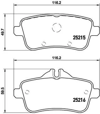 Fren Balatası Arka Mercedes W176 C117 X156 W166 X166 C292 R172