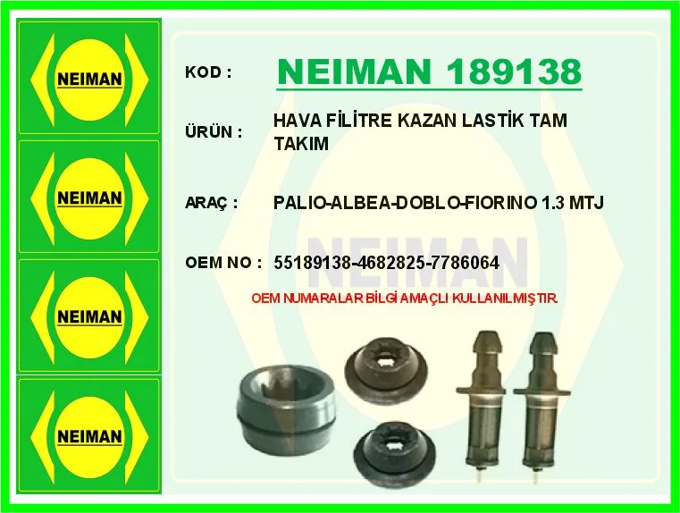 Hava Filitre Kazan Lastik Tam Takım Palio - Albea - DOBLO - FIORINO 1.3 MTJ