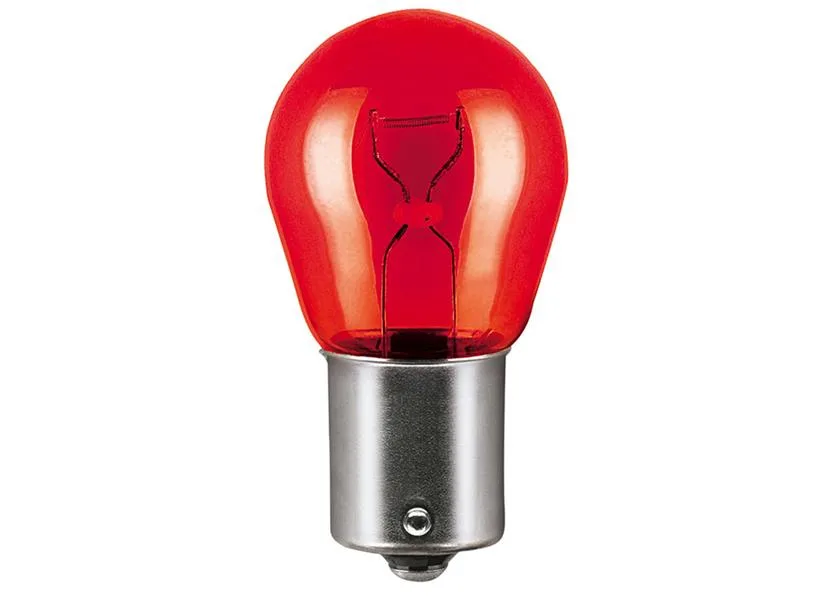 Ampul 12V PR21W 21 BAU15S 93 Ampul Yan Tırnak Kırmızı Stop - Sinyal ve Park Serisi (10 Adet)