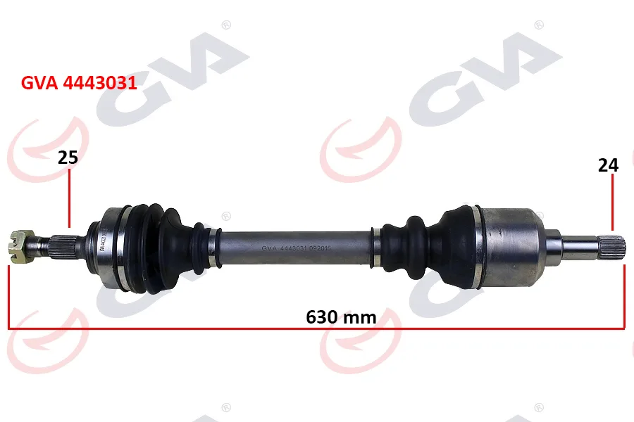 Komple Aks Sol P307 2000-2008 PARTNER - BERLINGO 2008 C4 2004-2011 1.4-1.6-2.0 HDI - Vti 25X24X630