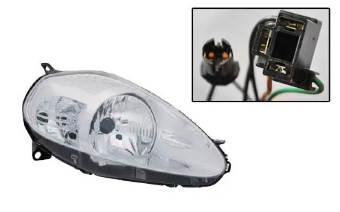Far Komple Sağ Fiat Grande Punto 2004-2010 Elektrikli H4 Krom