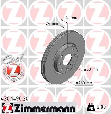 Ön Fren Aynası Corsa C - COMBO C 2001-2011 Meriva A 2003-2010 TIGRA 2004-2009 260X24X4DL Havalı (2 Adet)