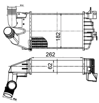 Turbo Radyatörü İntercooler ASTRA H - Zafira Al / PL / BRZ 262X181.5X62
