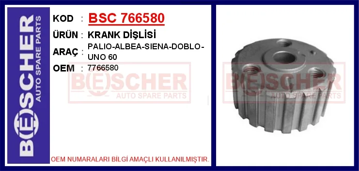 Krank Dişlisi Palio - Albea - Siena - DOBLO - UNO 60