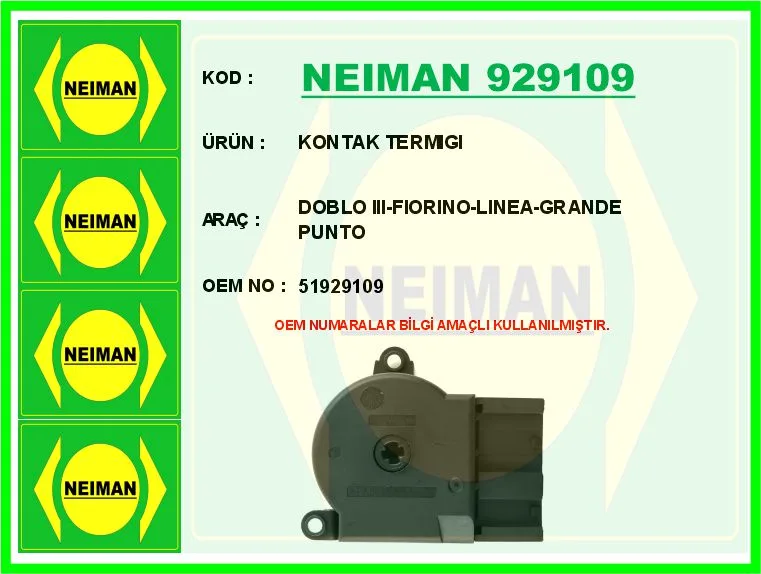 Kontak Termiği DOBLO 3 - FIORINO - Linea - Grande Punto