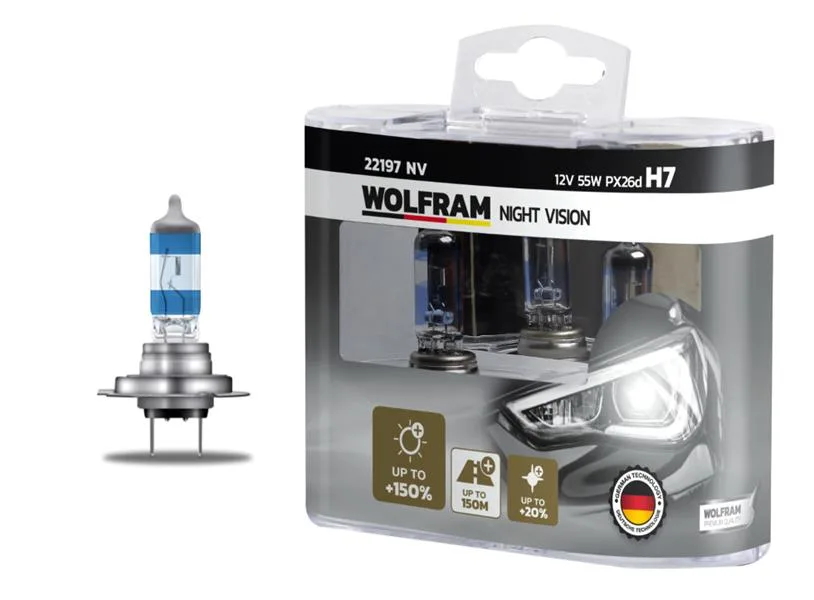 Ampul 12V H7 55 PX26D Nıght Vision 150 Fazla 20 Beyaz Işık