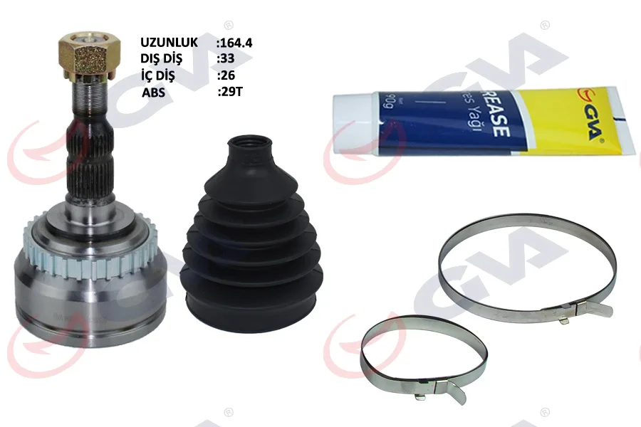 Aks Kafası Diş Vectra B 1.8-2.0-2.5 1996-2002 ASTRA G 1.8-2.0 1998-2005 ASTRA F 1.6-1.8-2.0 1993-1997 Vectra A 1.8-2.0 1989-1995 ABS Li 29 Diş 33X25X52 164.5MM