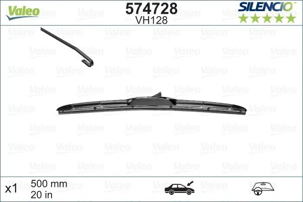 Silecek Rüzgarlıklı KIA Subaru Suzuki Toyota - VALEO Silencio Hibrid VM128 X1 500 MM