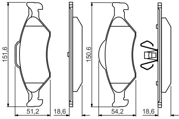 Ön Balata Fiesta 1995-2002 Ford KA 1996 Mazda 121 1996 0986TB2374