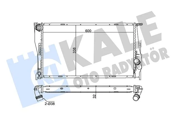 Su Radyatörü BMW N47 N54 N55 M47 E81 E82 E87 E88 E90 E91 E92 E93 E84 E89