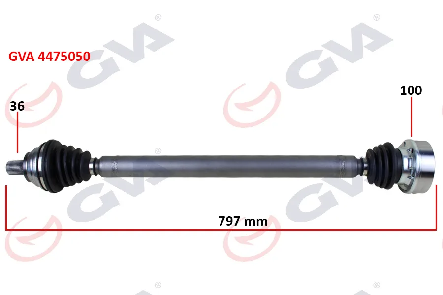 Komple Aks Sağ Golf 5/6-A3-LEON - Octavia 1.6 102 HP Man. 797MM
