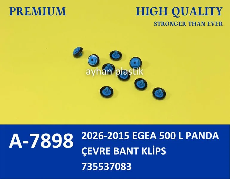 Çevre Bant Klips Fiat EGEA-500L - Panda 2015-2026 (100 Adet)