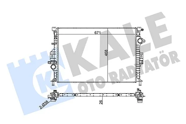 Su Radyatörü Ford Mondeo - Smax - Galaxy 2007 Volvo S60-S80-XC60-XC70 2007 2.0-2.2 Tdci Otomatik Şanzıman