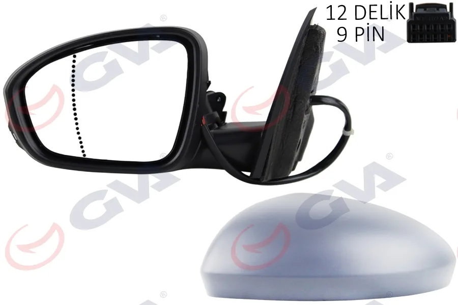 Diş Dikiz Aynası Sol Megane 2015 Elektrikli Isıtmalı Katlanır Sinyalli Astarlı Asferik VM-6142EBFPAL
