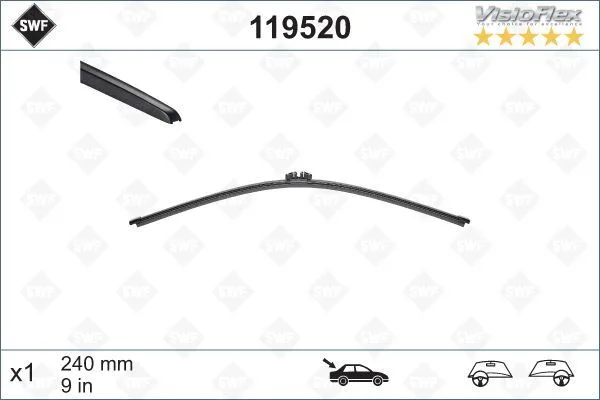Arka Cam Silecek Süpürgesi Renault Clio 4 2012 240MM