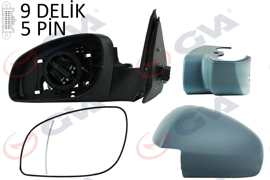 Diş Dikiz Aynası Sol Vectra C 2003 Elektrikli Isıtmalı Astarlı Asferik 5 Fiş VM-966EHPAL