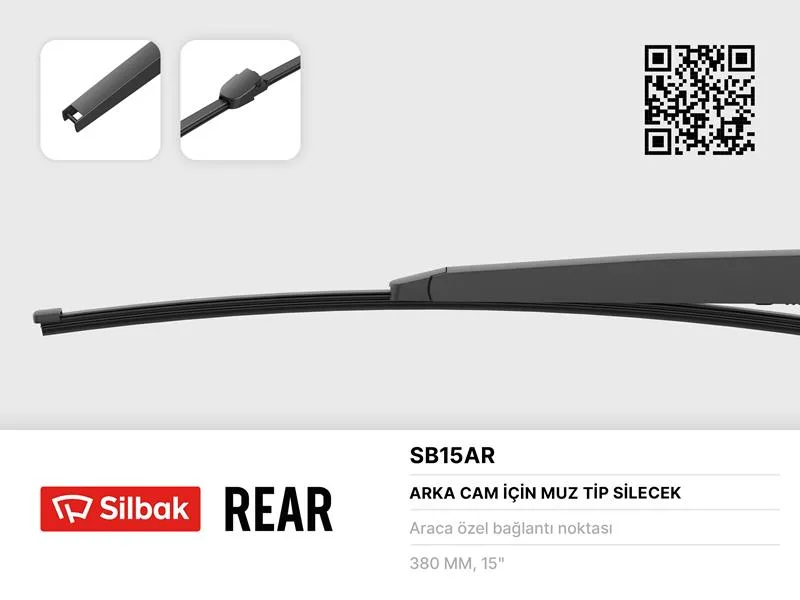 Silecek Süpürgesi Arka Muz Tipi 380MM Seat Ibiza 5 6J5 03/8> . Ibiza 5 ST 6J8 2003-2010