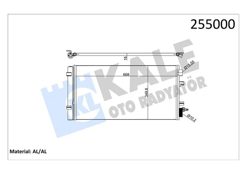 Klima Radyatörü Kondenser Renault Fluence 2009 Megane 3 2009 Scenic 3 2009 1.2TCE 1.5DCİ 1.6 1.9DCİ 2.0