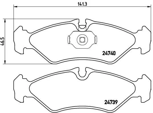 Fren Balatası Arka Mercedes SPRINTER B901>B904 . VW LT 28-35-46 Kulaklı Kucuk Tip