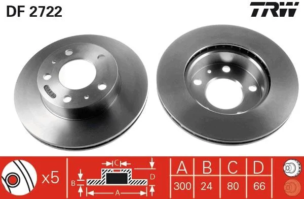 Ön Fren Aynası Fiat DUCATO 1994-2014 Peugeot BOXER 1994-2014 Citroen JUMPER 1994-2014 Karsan Jest 1998 300X24X5DELİK