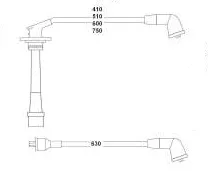 Buji Kablosu Daihatsu APPLAUSE 1.6L HD 16V A101 A111 1989 / FEROZA 1.6L 1989-1997