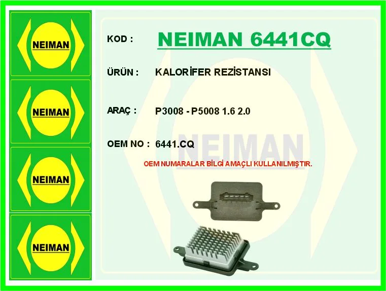 Kalorifer Rezistansı Peugeot P3008-P5008 1.6 2.0 2015