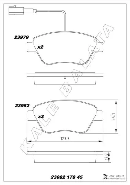 Ön Balata DOBLO 1.3-1.6-1.9 JTD 2002 FIORINO 1.3-1.4 MTJ 2008 Fiat 500 1.4 2007