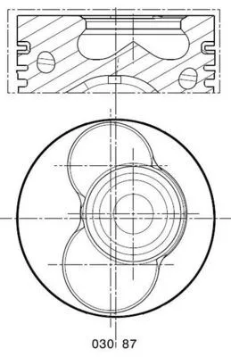 030PI00087102 Motor Piston Segman 0.50 VW T5 Axb - Axc 3.4 Silindir 80.01 030 Pı 00087102