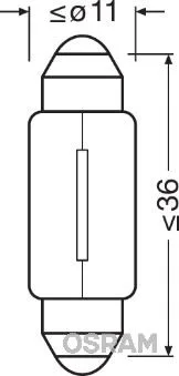 Ampül 12V 5W SV8.5-8 C5W UNV1 (10 Adet)