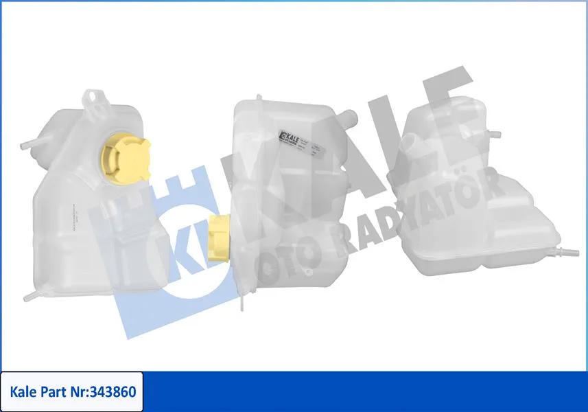 Radyatör Yedek Su Deposu Ford Fiesta 2002 1.4 Tdci 3 Çıkışlı Kapaklı