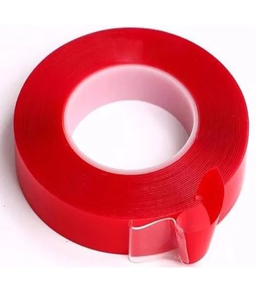 Çift Taraflı Bant 10MM X 5MT Kırmızı Şeffaf