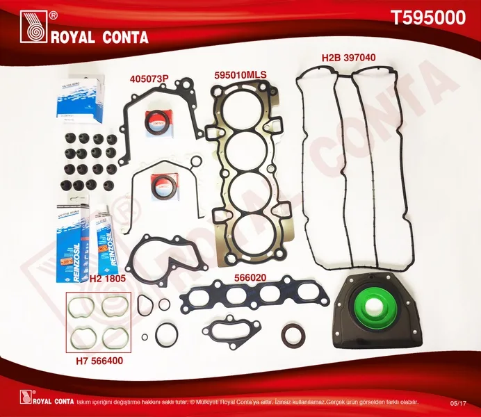Motor Takım Conta Reınz Keçeli Subp.Last Focus 2 1.6 16V 2003-2007 100HP