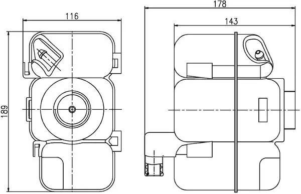 Radyator Yedek Su Deposu Volvo C70 1 S60 1 S80 1 V70 3 XC70 1 2001