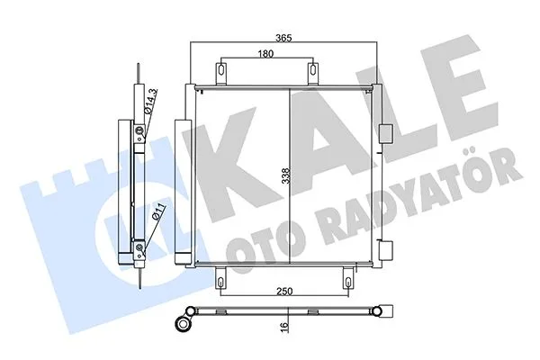 Klima Radyatörü Kondenseri P107 2005-2014 1.0İ 12V-1.4HDİ 2005 C1 1.0İ 12V-1.4HDİ 2005 Al / Al