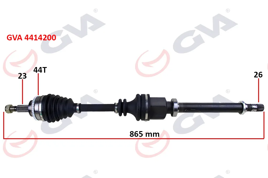 Komple Aks Sağ Clio Symbol Thalia 1.5 DCİ 2008 ABS Li 44DİŞ 865MM
