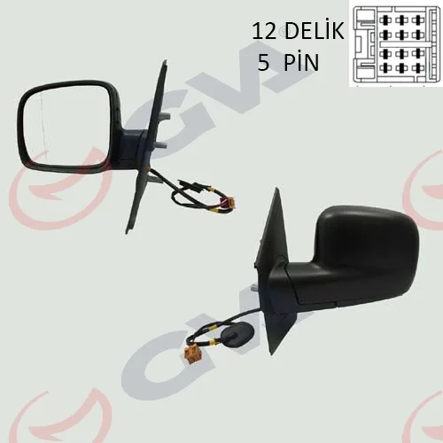 Diş Dikiz Aynası Sol TRANSPORTER T5 Multivan 2004 Elektrikli Isıtmalı Asferik 5 Fiş VM-373EHAL