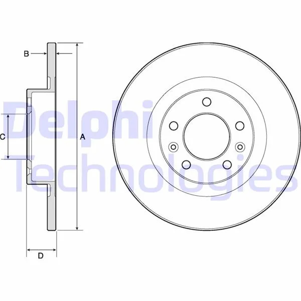 Arka Fren Aynası P508 1.6VTI-1.6THP-1.6HDI-2.0HDI 2010 290X12X10