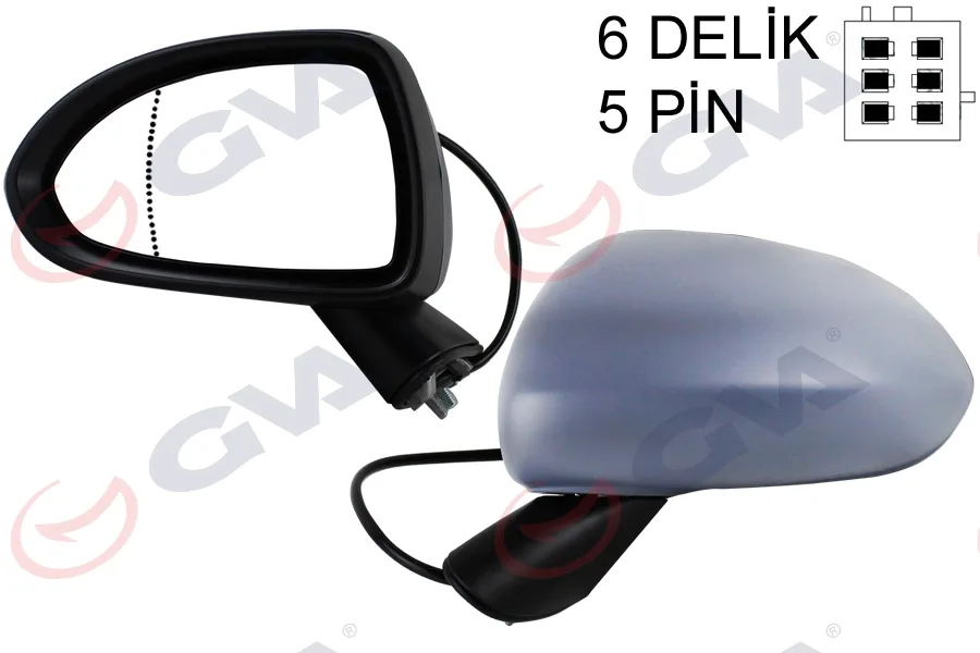 Diş Dikiz Aynası Sol Corsa D 2006 Elektrikli Isıtmalı Astarlı Asferik 5 Fiş VM-964EHPAL 13187615
