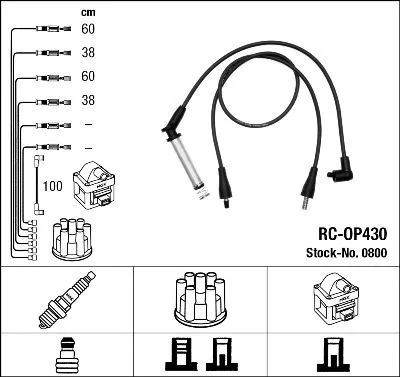 Buji Kablo Takimi Metal Tüplü Opel Vectra A - Omega A - Frontera A - Calibra A 1.8-2.0 İe 8V 1988-1995