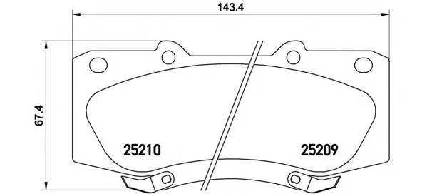 Ön Fren Balata Toyota HILUX Vigo 2.5L 2KDFTV KUN35 4X4 2010