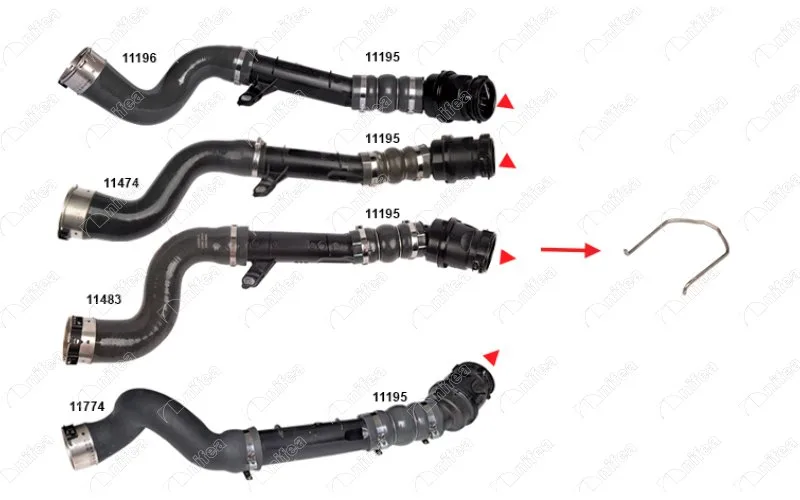 Turbosarj Boru Segmanı Renault Clio 4 - Captur - Logan 2 - Sandero 2 - DOKKER - Duster K9K 1.5DCİ . Mercede S CITAN OM607 W415 (10 Adet)