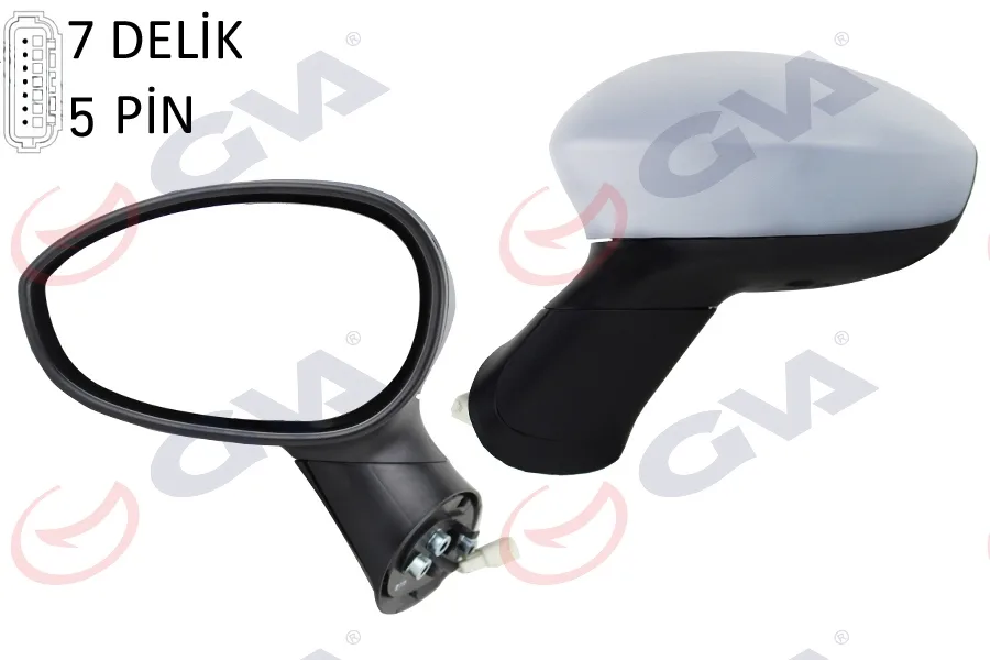 Diş Dikiz Aynası Sol Grande Punto 2006 Linea 2007 Elektrikli Isıtmalı Astarlı Sensörlü Konveks 5 Fiş VM-6156EHPL