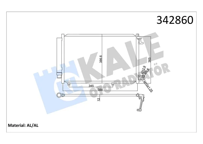 Klima Radyatörü Ford Fiesta 2008 1.25-1.4 Benzin-1.4 Tdci