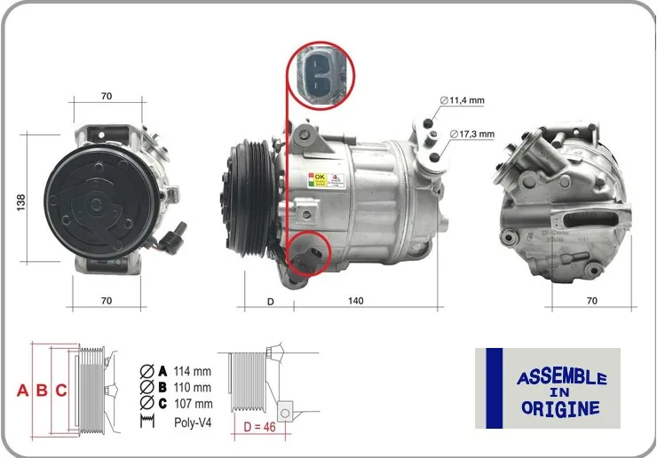 Klima Kompresörü Fiat DUCATO 2006-2019 2.3D MTJ