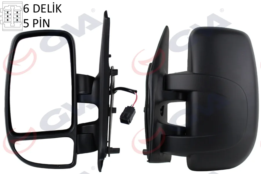 Dış Dikiz Aynası Sol MASTER 2 2001 MOVANO 2004 Elektrikli Isıtmalı Konveks 5 Fiş VM-969EHL 5 Fiş VM-969EHL