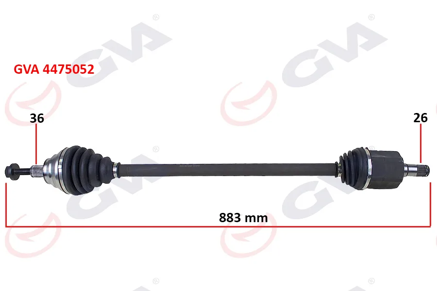 Komple Aks Sağ Golf 6 1.6İ Auto. 2008-2013 883MM