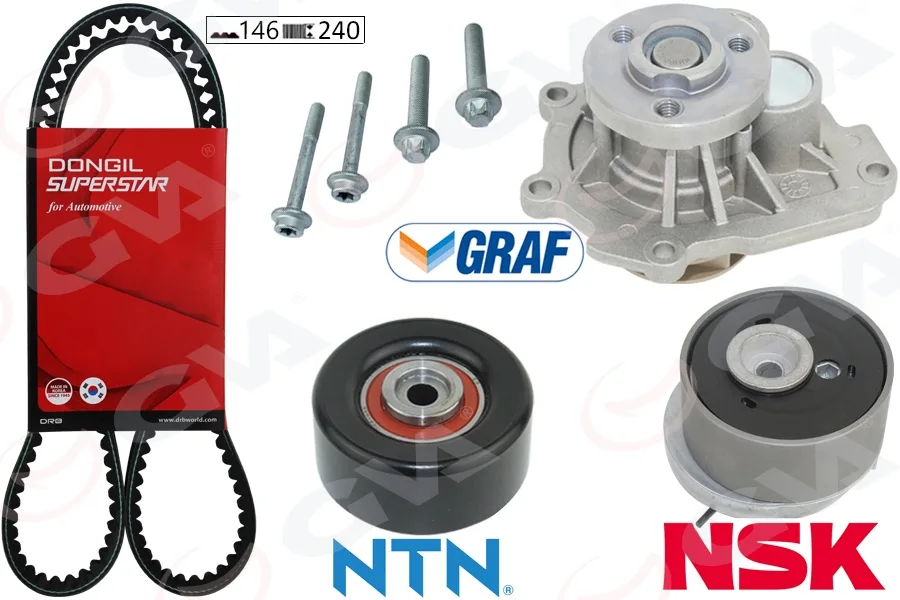 Devirdaimli Eksantrik Gergi Kiti ASTRA H - J - Insignia - Vectra C - CRUZE 1.6-1.8 Z16XEP - Xer - A16LET - Xer - B16